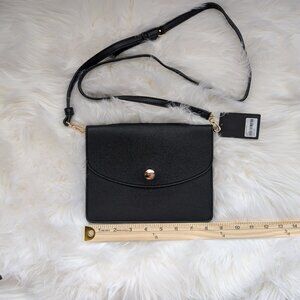 NWT Flat Black Crossbody Bag